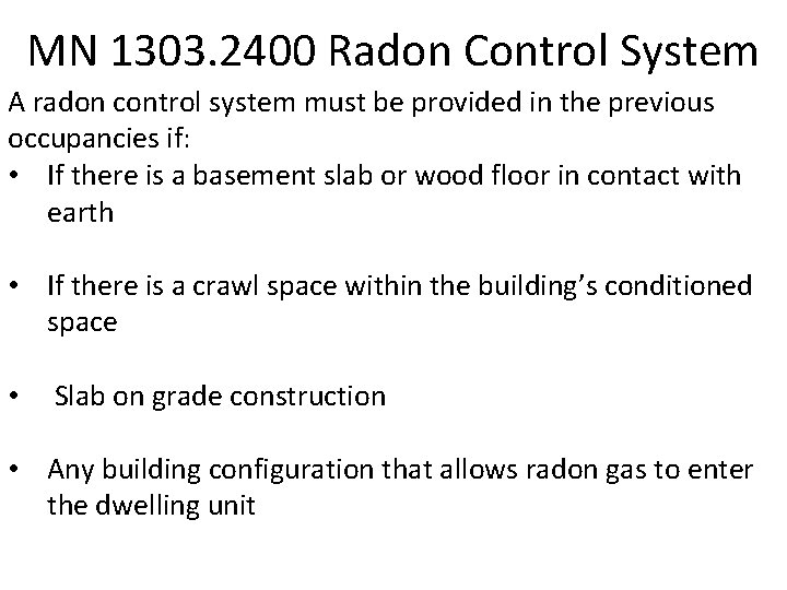 2015 Minnesota Building Code Update RESIDENTIAL BUILDING CODE