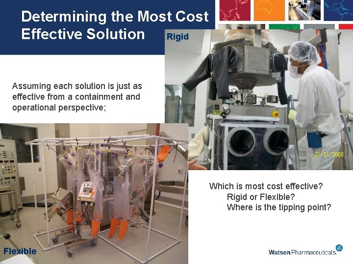 Determining the Most Cost Effective Solution Rigid Assuming each solution is just as effective