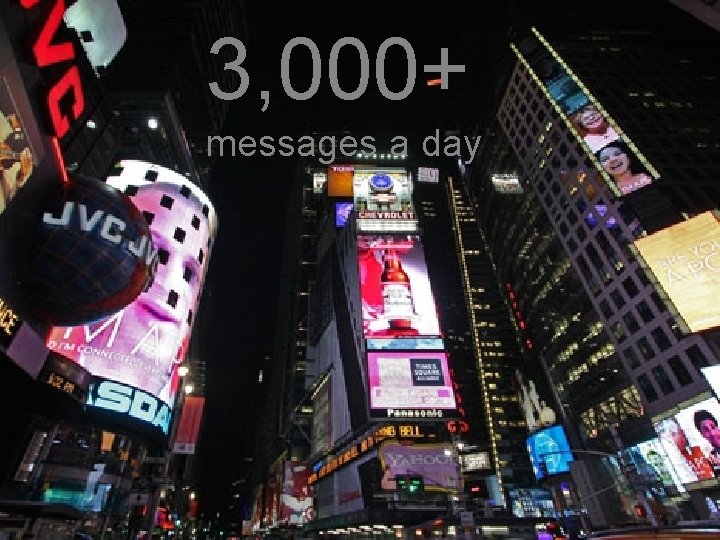 3, 000+ messages a day 