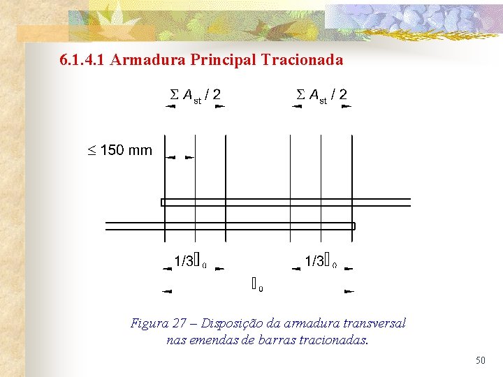 6. 1. 4. 1 Armadura Principal Tracionada Figura 27 – Disposição da armadura transversal