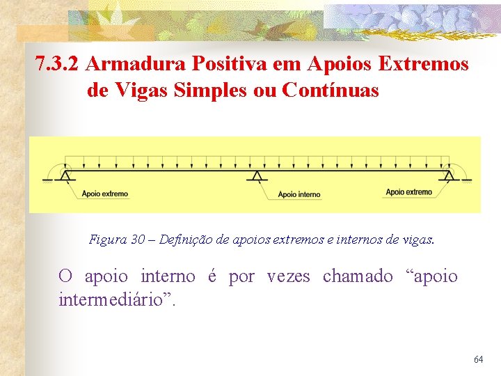 7. 3. 2 Armadura Positiva em Apoios Extremos de Vigas Simples ou Contínuas Figura