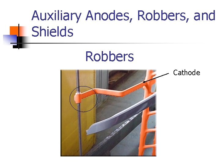 Auxiliary Anodes, Robbers, and Shields Robbers Cathode 
