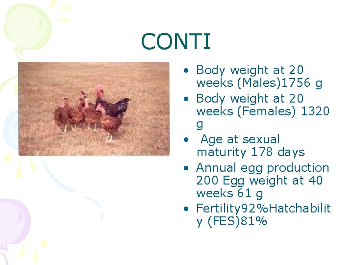 CONTI • Body weight at 20 weeks (Males)1756 g • Body weight at 20