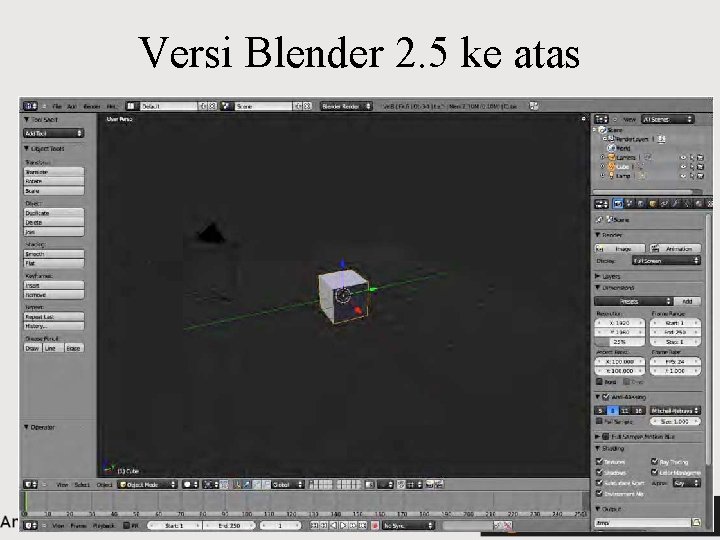 Versi Blender 2. 5 ke atas 
