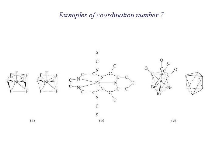 Examples of coordination number 7 