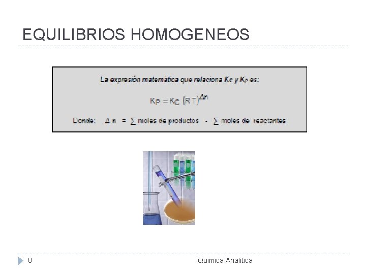 EQUILIBRIOS HOMOGENEOS 8 Quimica Analitica 