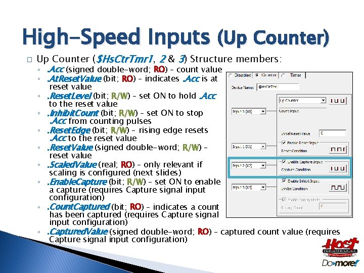 High-Speed Inputs (Up Counter) � Up Counter ($Hs. Ctr. Tmr 1, 2 & 3)