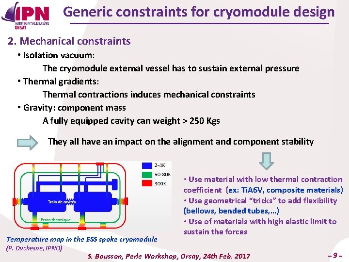 Generic constraints for cryomodule design 2. Mechanical constraints • Isolation vacuum: The cryomodule external