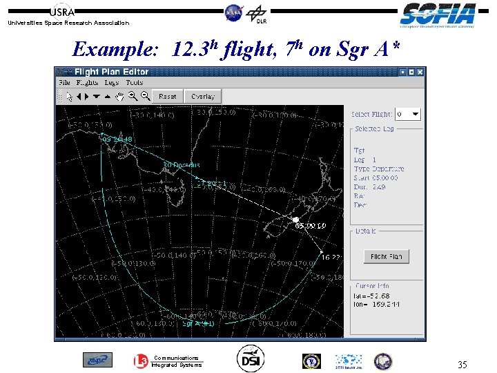 Universities Space Research Association Example: 12. 3 h flight, 7 h on Sgr A*