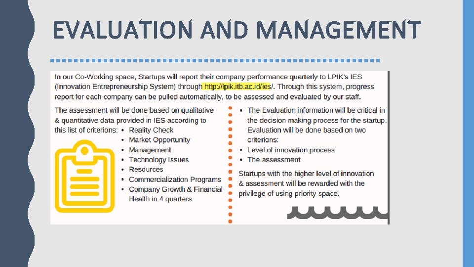 EVALUATION AND MANAGEMENT 