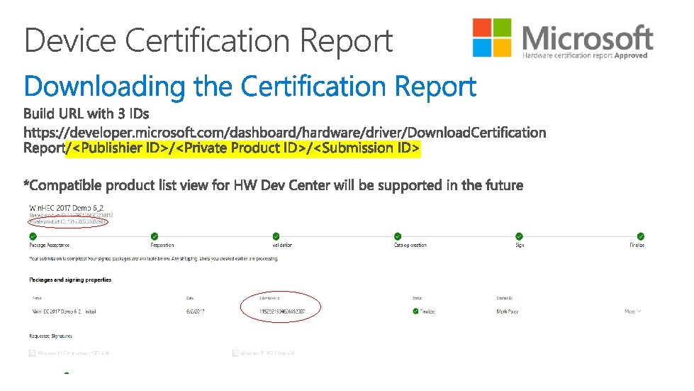 Device Certification Report 