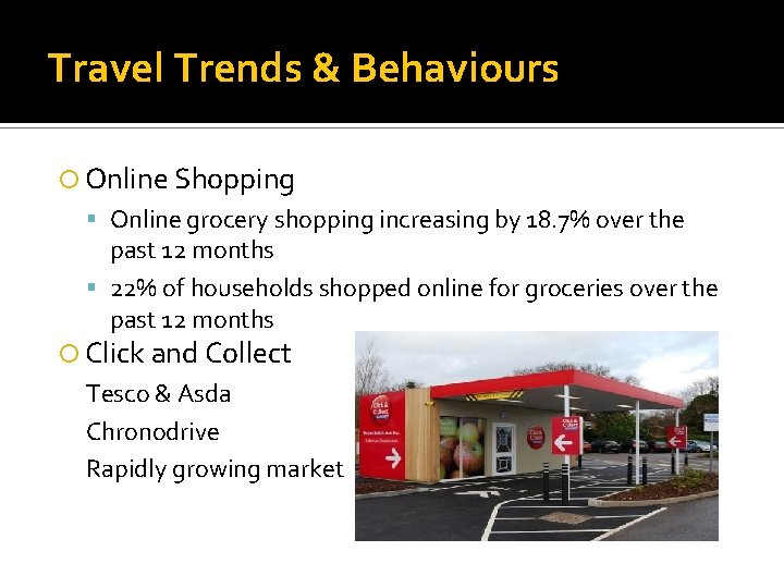Travel Trends & Behaviours Online Shopping Online grocery shopping increasing by 18. 7% over