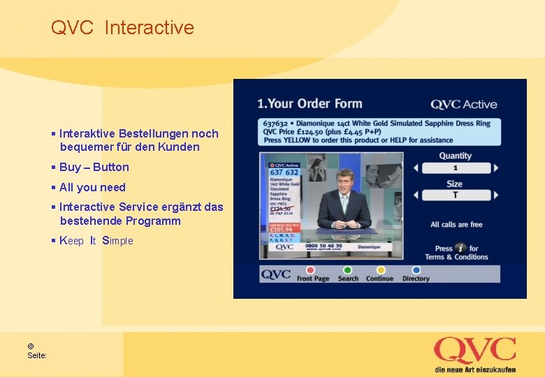 QVC Interactive § Interaktive Bestellungen noch bequemer für den Kunden § Buy – Button
