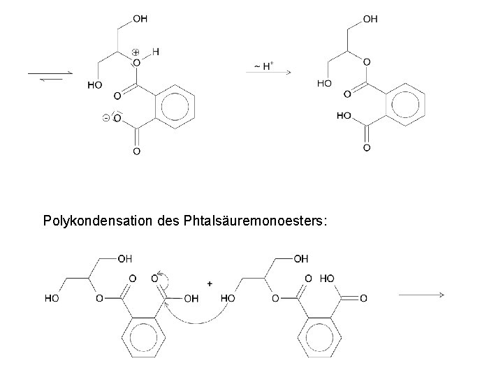 Polykondensation des Phtalsäuremonoesters: 