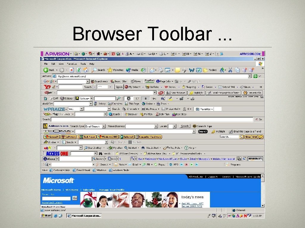 Browser Toolbar. . . 