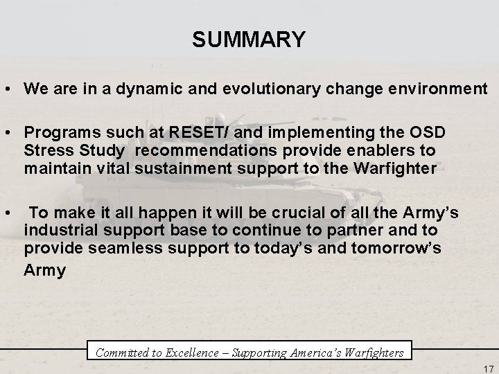 SUMMARY • We are in a dynamic and evolutionary change environment • Programs such
