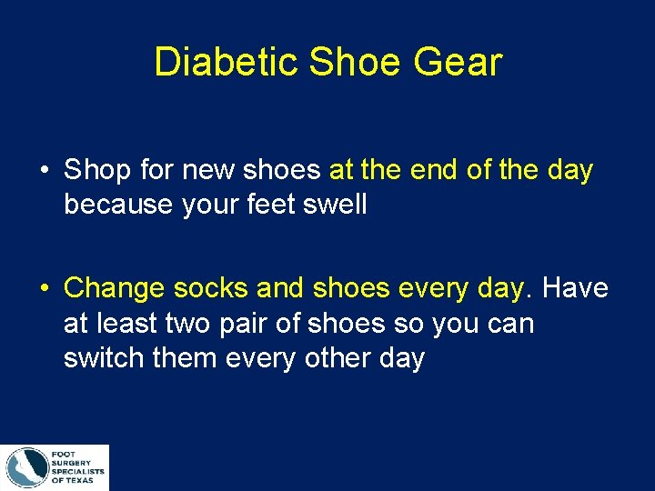 Diabetic Shoe Gear • Shop for new shoes at the end of the day