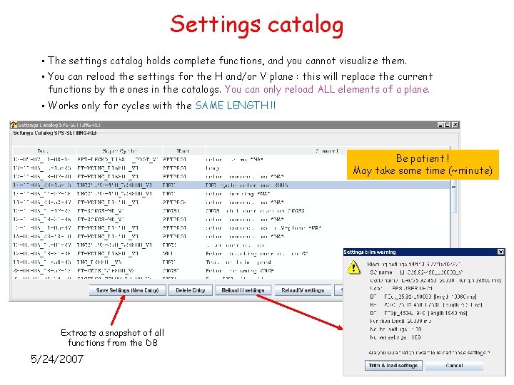 Settings catalog • The settings catalog holds complete functions, and you cannot visualize them.