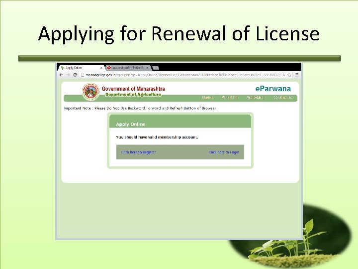 Applying for Renewal of License 