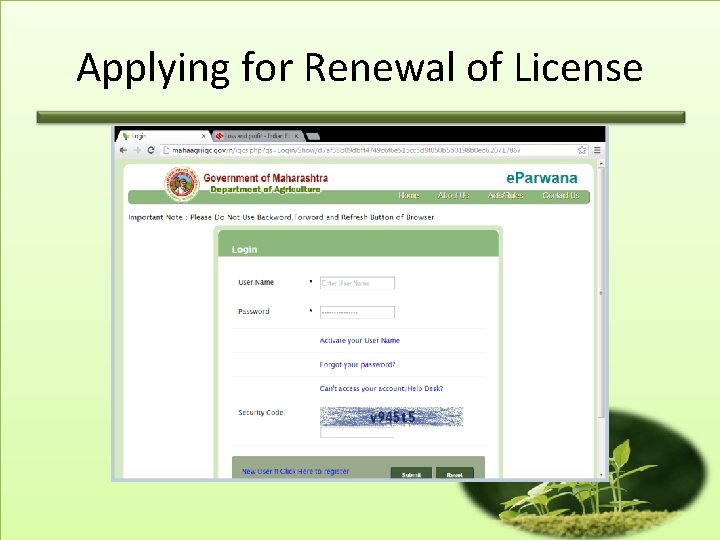 Applying for Renewal of License 