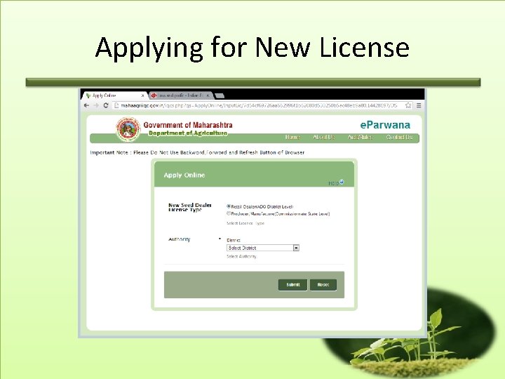 Applying for New License 