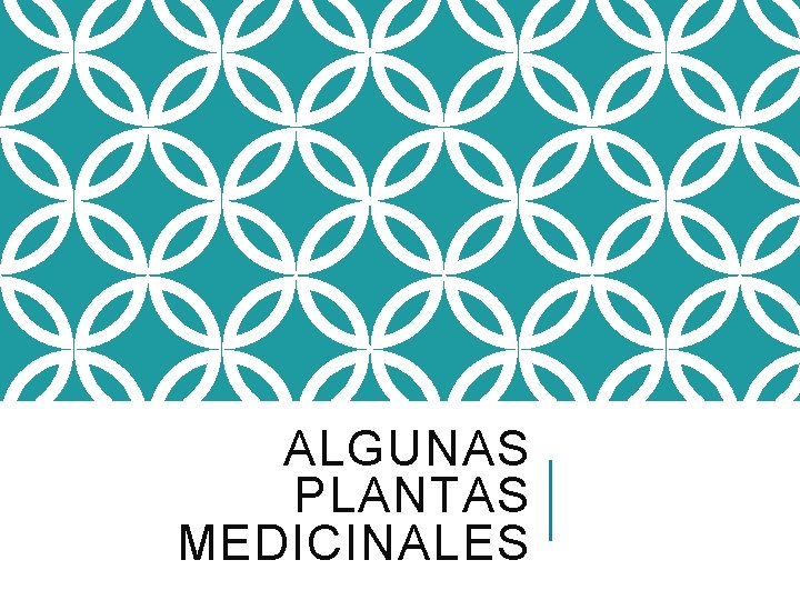 ALGUNAS PLANTAS MEDICINALES 