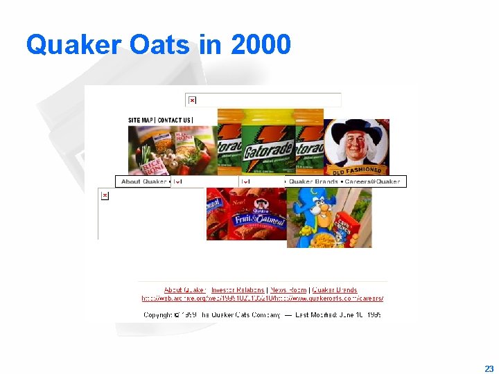 Quaker Oats in 2000 23 