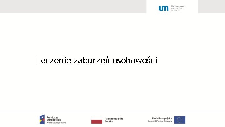 Leczenie zaburzeń osobowości 