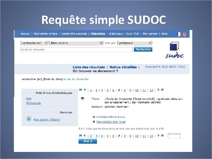 Requête simple SUDOC 