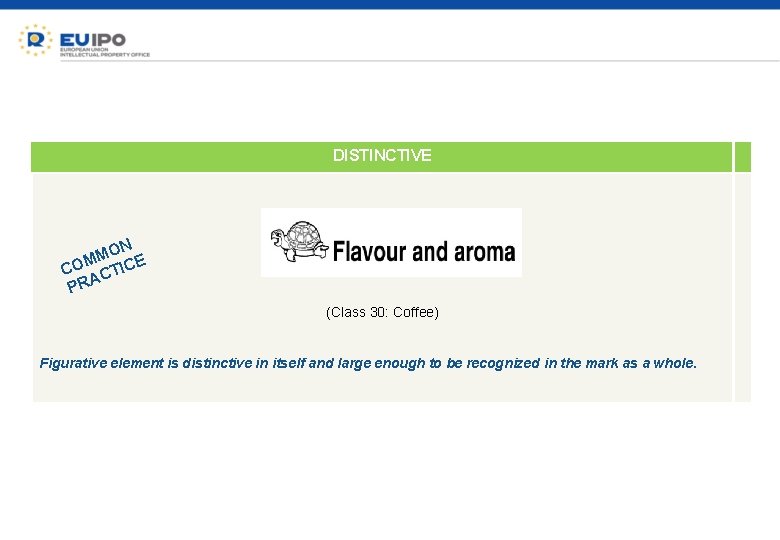 DISTINCTIVE N MO E M CO CTIC A PR (Class 30: Coffee) Figurative element