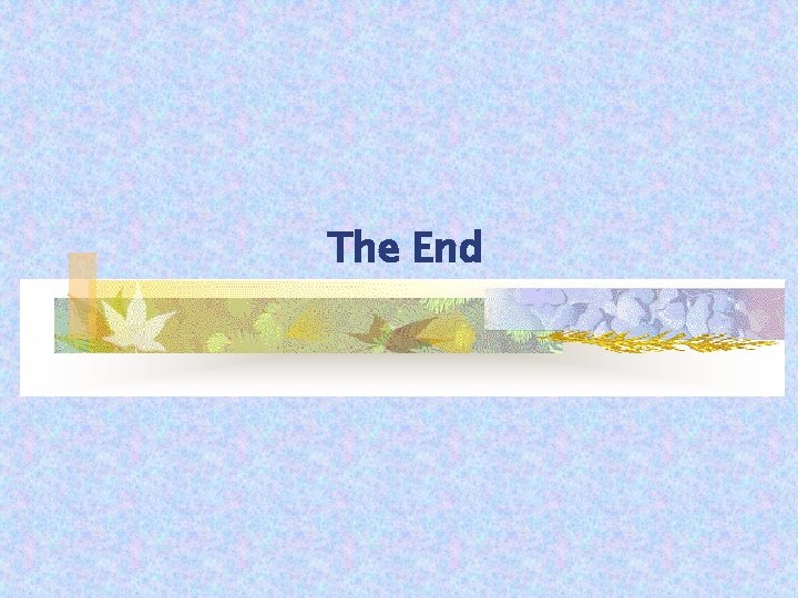 The End 