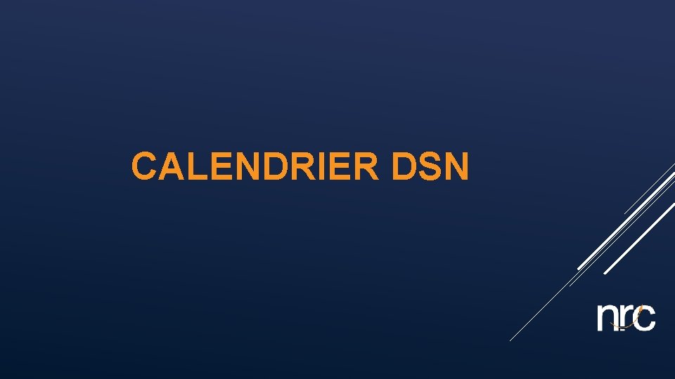 CALENDRIER DSN 