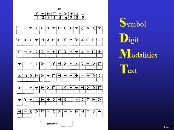Symbol Digit Modalities Test Gade 