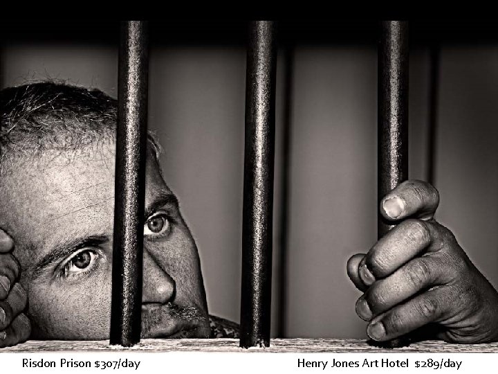 Daily costs RISDON PRISON $307/DAY HOTEL GRAND CHANCELLOR $250/DAY Risdon Prison $307/day Henry Jones
