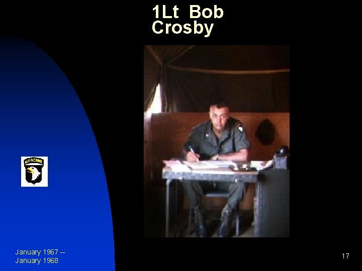 1 Lt Bob Crosby January 1967 -January 1968 17 