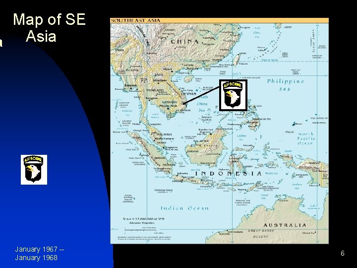 Map of SE Asia a January 1967 -January 1968 6 