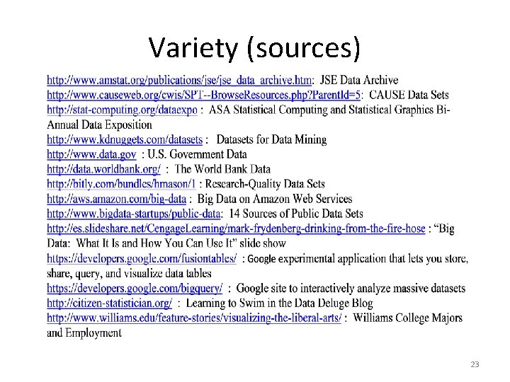 Variety (sources) 23 