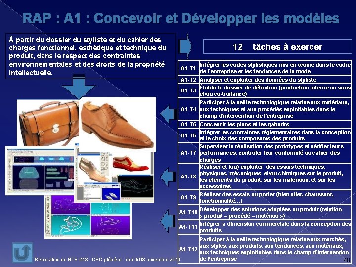 RAP : A 1 : Concevoir et Développer les modèles À partir du dossier