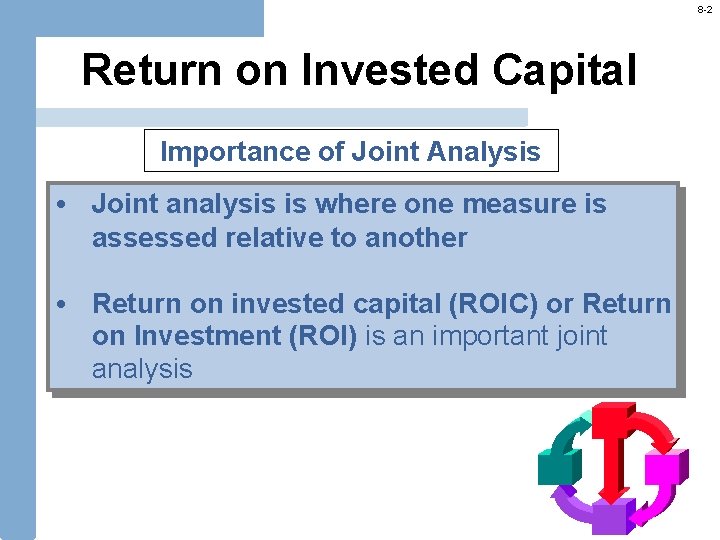 8 -2 Return on Invested Capital Importance of Joint Analysis • Joint analysis is