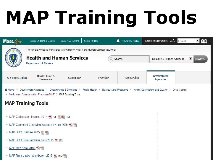 MAP Training Tools 