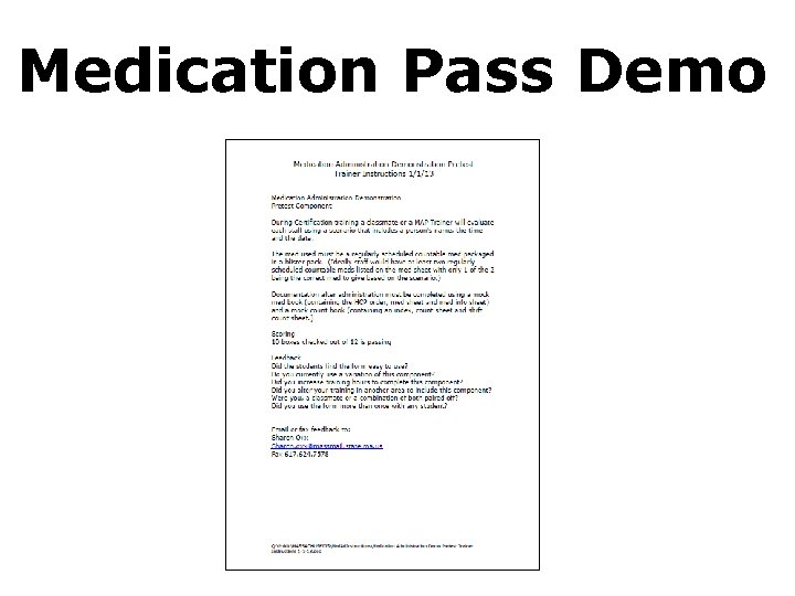 Medication Pass Demo 