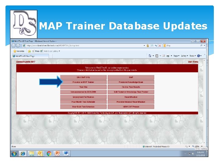 MAP Trainer Database Updates 