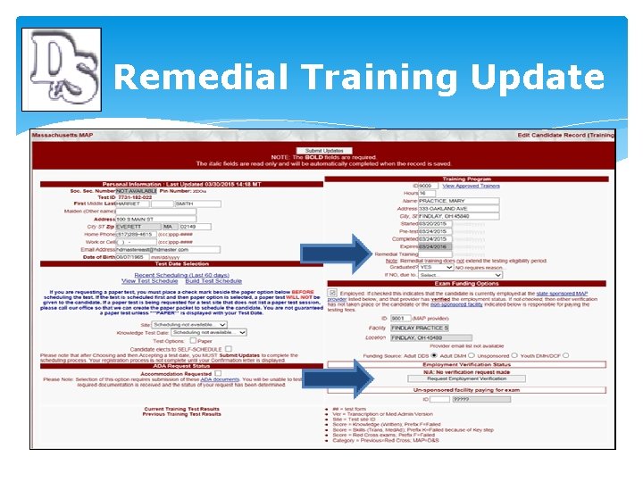 Remedial Training Update 