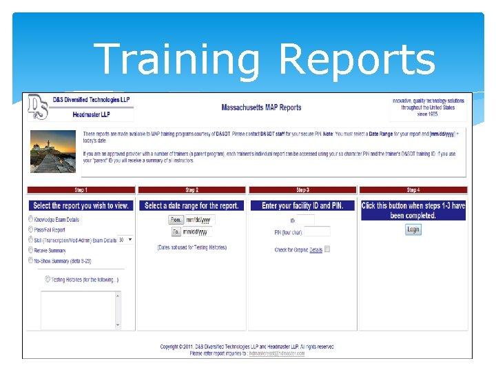 Training Reports 