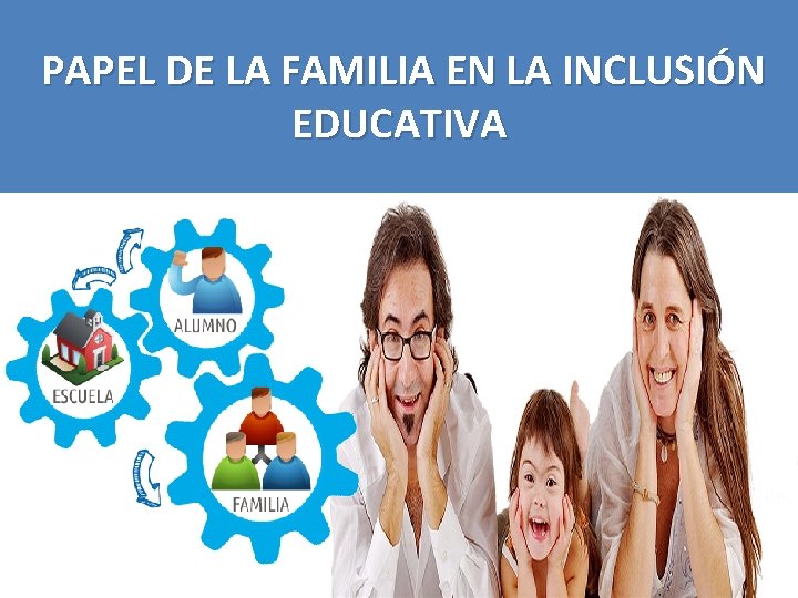 PAPEL DE LA FAMILIA EN LA INCLUSIÓN EDUCATIVA 