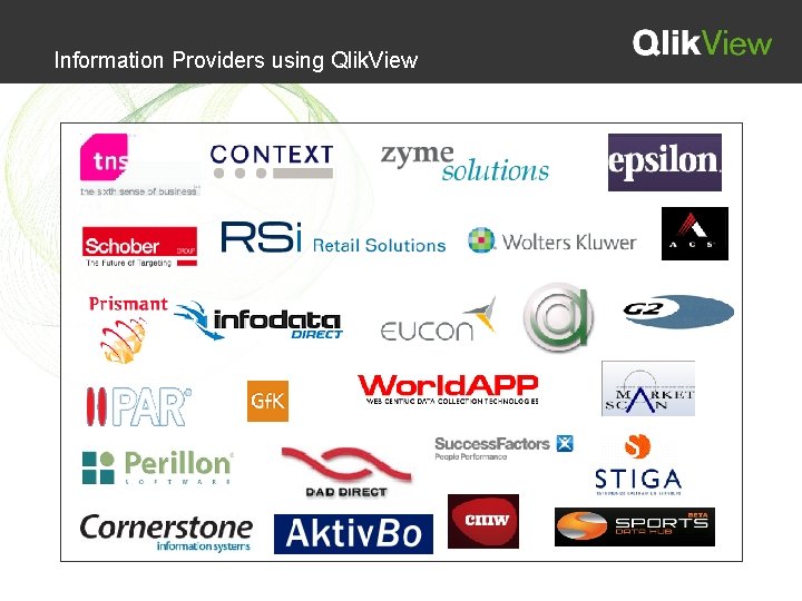 Information Providers using Qlik. View 