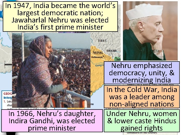 In 1947, India became the world’s Title largest democratic nation; Jawaharlal Nehru was elected