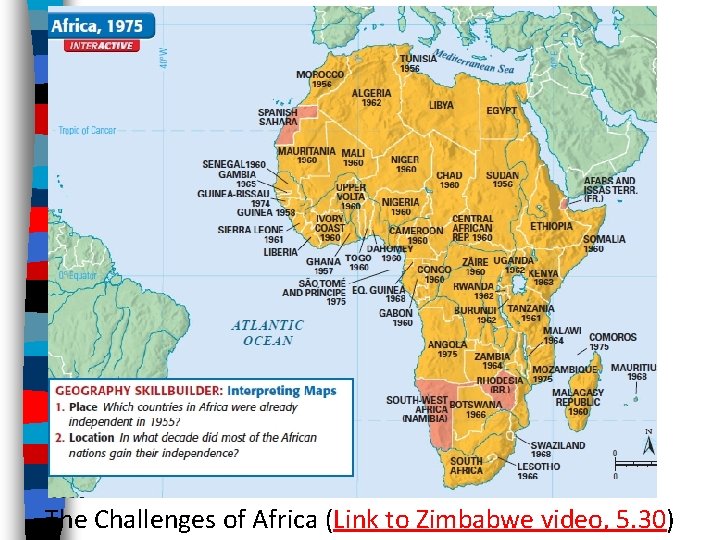 The Challenges of Africa (Link to Zimbabwe video, 5. 30) 