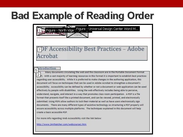 Bad Example of Reading Order 