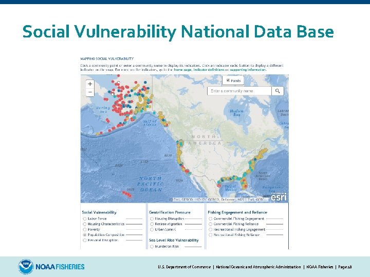 Social Vulnerability National Data Base U. S. Department of Commerce | National Oceanic and Atmospheric Administration | NOAA